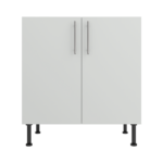 Pre Assembled Modern 800mm fitted kitchen universal base unit matt light grey