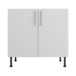 Pre Assembled Modern 900mm fitted kitchen universal base unit matt light grey