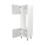 Pre Assembled Modern Double Housing Kitchen Larder fitted Unit Matt light Grey