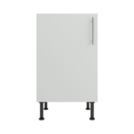 Pre Assembled Modern 500mm fitted kitchen base unit matt light grey