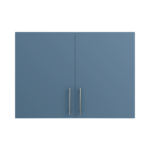 Pre Assembled Modern 1000mm fitted kitchen wall unit matt misty blue