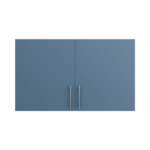 Pre Assembled Modern 1200mm fitted kitchen wall unit matt misty blue