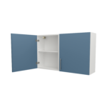 Pre Assembled Modern 1200mm fitted kitchen wall unit matt misty blue