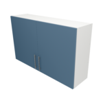 Pre Assembled Modern 1200mm fitted kitchen wall unit matt misty blue