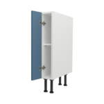 Pre Assembled Modern 150mm fitted kitchen base unit matt misty blue