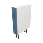 Pre Assembled Modern 150mm fitted kitchen base unit matt misty blue