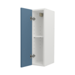 Pre Assembled Modern 200mm fitted kitchen wall unit matt misty blue
