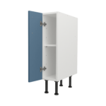 Pre Assembled Modern 200mm fitted kitchen base unit matt misty blue