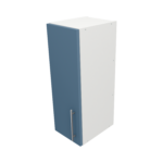 Pre Assembled Modern 250mm fitted kitchen wall unit matt misty blue