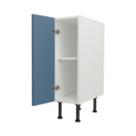 Pre Assembled Modern 250mm fitted kitchen base unit matt misty blue
