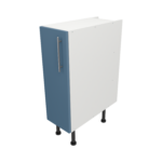 Pre Assembled Modern 250mm fitted kitchen base unit matt misty blue