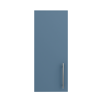 Pre Assembled Modern 300mm fitted kitchen wall unit matt misty blue