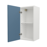 Pre Assembled Modern 350mm fitted kitchen wall unit matt misty blue