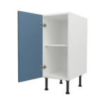 Pre Assembled Modern 350mm fitted kitchen base unit matt misty blue
