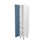Pre Assembled Modern 350mm Tall Kitchen Larder fitted unit matt misty blue