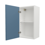 Pre Assembled Modern 400mm fitted kitchen wall unit matt misty blue