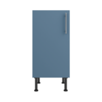 Pre Assembled Modern 400mm fitted kitchen base unit matt misty blue