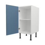 Pre Assembled Modern 400mm fitted kitchen base unit matt misty blue