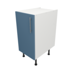 Pre Assembled Modern 400mm fitted kitchen base unit matt misty blue
