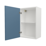 Pre Assembled Modern 450mm fitted kitchen wall unit matt misty blue