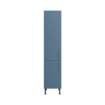Pre Assembled Modern 450mm Tall Kitchen Larder fitted unit matt misty blue