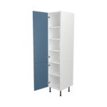 Pre Assembled Modern 450mm Tall Kitchen Larder fitted unit matt misty blue