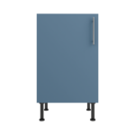 Pre Assembled Modern 500mm fitted kitchen base unit matt misty blue