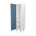 Pre Assembled Modern 500mm Tall Kitchen Larder fitted unit matt misty blue