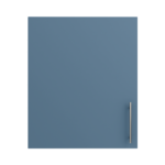 Pre Assembled Modern 600mm fitted kitchen wall unit matt misty blue