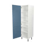 Pre Assembled Modern 600mm Tall Kitchen Larder fitted unit matt misty blue