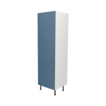Pre Assembled Modern 600mm Tall Kitchen Larder fitted unit matt misty blue