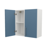 Pre Assembled Modern 700mm fitted kitchen wall unit matt misty blue