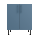 Pre Assembled Modern 700mm fitted kitchen universal base unit matt misty blue