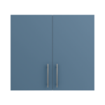Pre Assembled Modern 800mm fitted kitchen wall unit matt misty blue