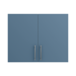 Pre Assembled Modern 900mm fitted kitchen wall unit matt misty blue