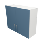 Pre Assembled Modern 900mm fitted kitchen wall unit matt misty blue