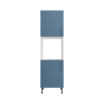 Pre Assembled Modern Single Oven Housing Kitchen Larder fitted Unit Matt misty blue