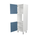 Pre Assembled Modern Single Oven Housing Kitchen Larder fitted Unit Matt misty blue