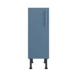 Pre Assembled Modern 300mm fitted kitchen base unit matt misty blue