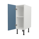 Pre Assembled Modern 300mm fitted kitchen base unit matt misty blue