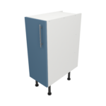 Pre Assembled Modern 300mm fitted kitchen base unit matt misty blue