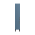 Pre Assembled Modern 400mm Tall Kitchen Larder fitted unit matt misty blue