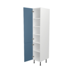 Pre Assembled Modern 400mm Tall Kitchen Larder fitted unit matt misty blue