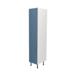 Pre Assembled Modern 400mm Tall Kitchen Larder fitted unit matt misty blue