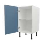 Pre Assembled Modern 450mm fitted kitchen base unit matt misty blue