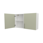 Pre Assembled Modern 1200mm fitted kitchen wall unit matt sage green
