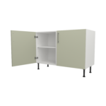 Pre Assembled Modern 1200mm fitted kitchen universal base unit matt sage green