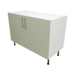 Pre Assembled Modern 1200mm fitted kitchen universal base unit matt sage green