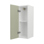 Pre Assembled Modern 250mm fitted kitchen wall unit matt sage green