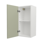 Pre Assembled Modern 350mm fitted kitchen wall unit matt sage green